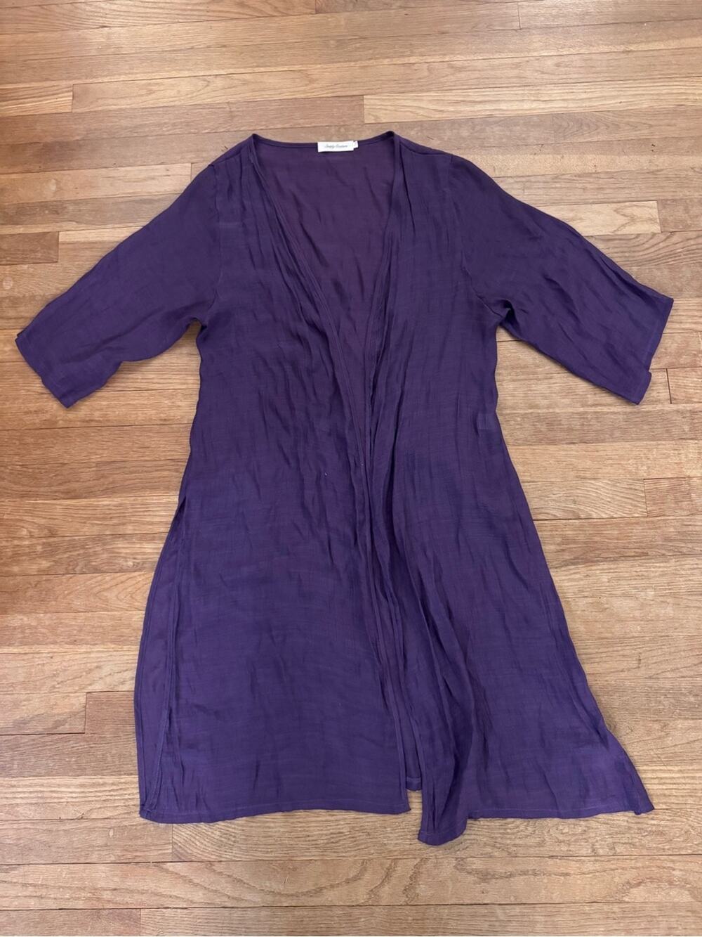 Simply Couture Women's Purple Open Front Midi Cardigan - Size S
 b85